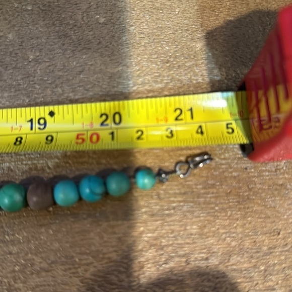 Bohemian Long Chunky Multi color Beaded Faux Turquoise Necklace - Picture 7 of 7